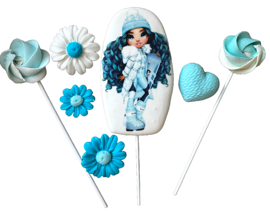 Set 7 decoratiuni comestibile din pasta de zahar, LOL Decoratiuni din Pasta de Zahar Naty Shop