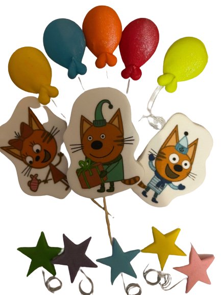 Decoratiune din zahar, Kid - E - cats, Trei Pisicute - Nati Shop